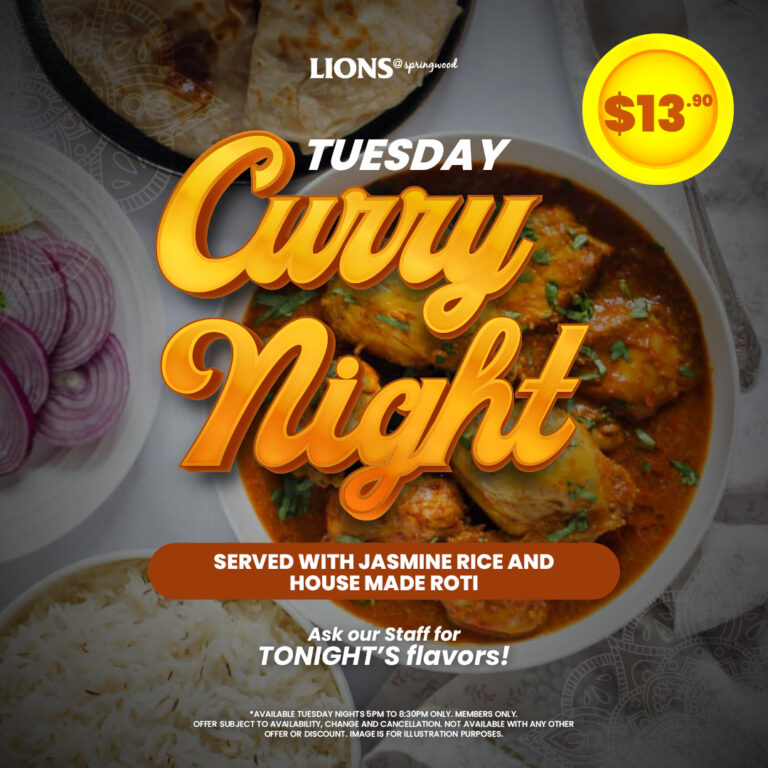 Curry Night - Social Tile - Lions at Springwood