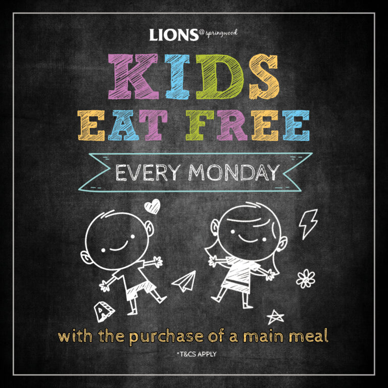 Kids Eat Free - Facebook - Lions at Springwood